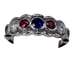 Bague 52 Alliance Bague Diamant Saphir et Rubis Or blanc 58 Facettes BA- 94