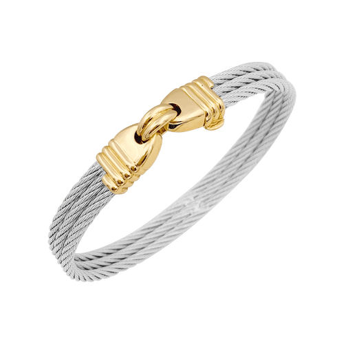 Bracelet Bracelet vintage Fred, "Force 10", or et acier. 58 Facettes 34530