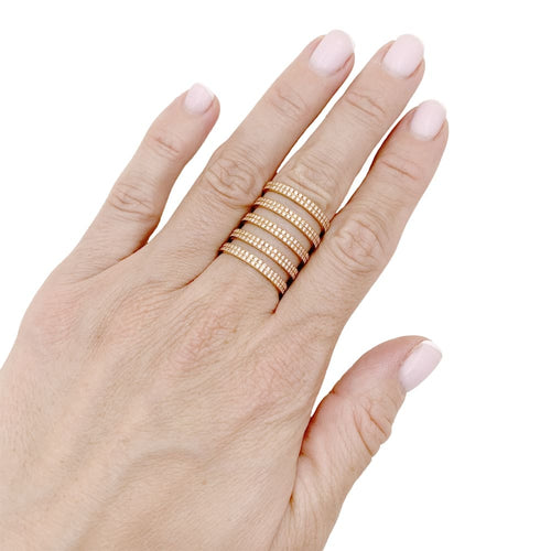 Bague 53 Bague Repossi, modèle "Berbère" en or rose et diamants. 58 Facettes 34863