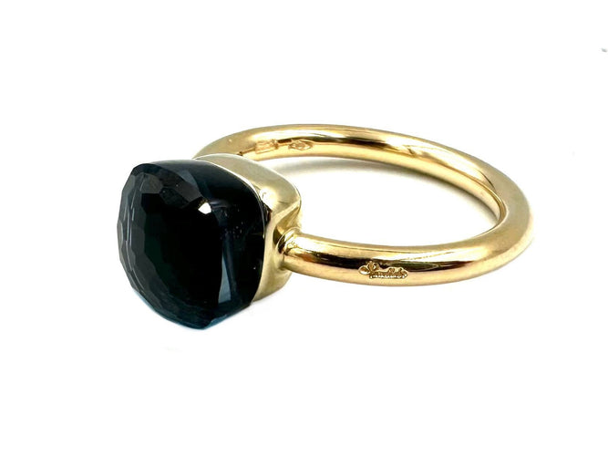 Bague 54 POMELLATO. Collection "Nudo Petit", bague 2 ors 18K et topaze bleue de Londres 58 Facettes