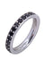 Bague 50 Alliance platine et diamants noirs 58 Facettes 089361