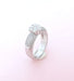 Bague 54 Bague Fleur or blanc diamants 58 Facettes AA 1654