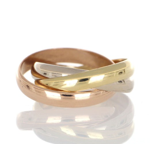 Bague 52 CARTIER - Bague - Trinity - Or blanc 18 carats, Or jaune, Or rose 58 Facettes