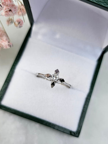 Bague 57 Bague Solitaire Diamant 0.15ct 58 Facettes 320