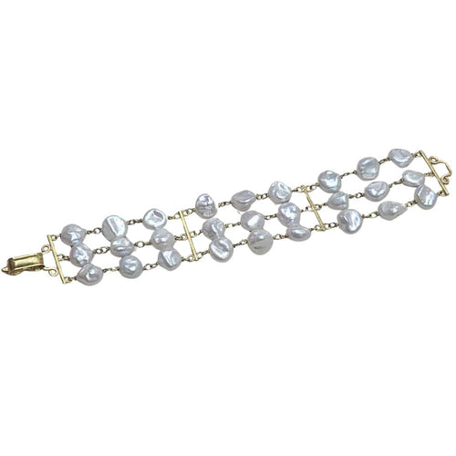 Bracelet Bracelet en perles et or jaune 58 Facettes P172