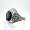 Bague Bague de haute joaillerie en platine avec saphir bleu et diamants 58 Facettes 50369