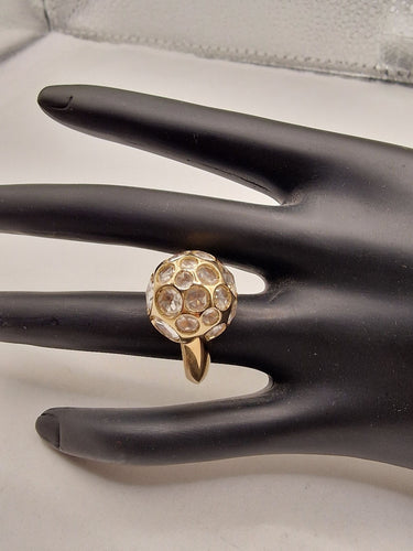 Bague 52.5 Pomellato - Bague Harem Collection en or jaune 18k et crystal rock 58 Facettes