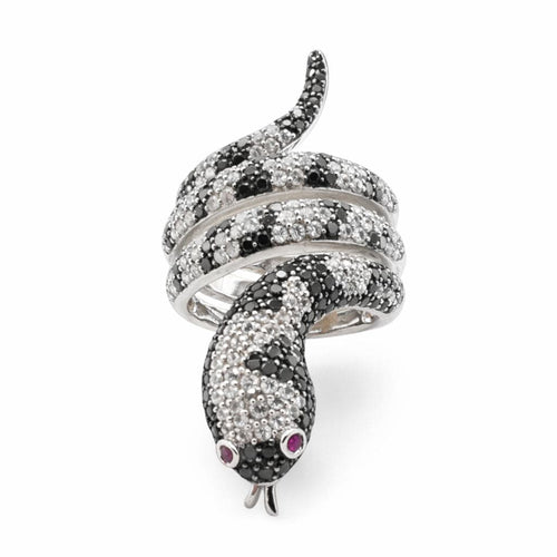 Bague 53 Bague serpent or blanc & diamants 58 Facettes