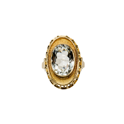 Bezaubernder Vintage-Ring mit Aquamarin in edler Fassung