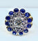 Bague 51 Bague Or blanc Diamants Saphirs 58 Facettes AB241