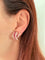 Boucles d'oreilles Boucles d'oreilles or rose avec diamants naturels et rubis 58 Facettes