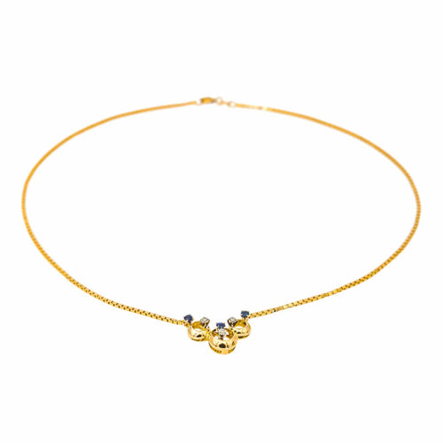 Collier Collier  Or jaune Saphir, Diamant 58 Facettes 4416914RV