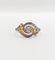 Bague 56 Bague tourbillon antique en or 18k et platine, diamant taille ancienne et diamants roses 58 Facettes A06434