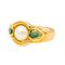 Bague 54 Bague Or jaune Perle, Emeraude 58 Facettes 4292217RV
