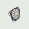 Bague BAGUE EN PLATINE DE STYLE ART DÉCO AVEC DIAMANTS ET SAPHIRS 58 Facettes A2450 (491)