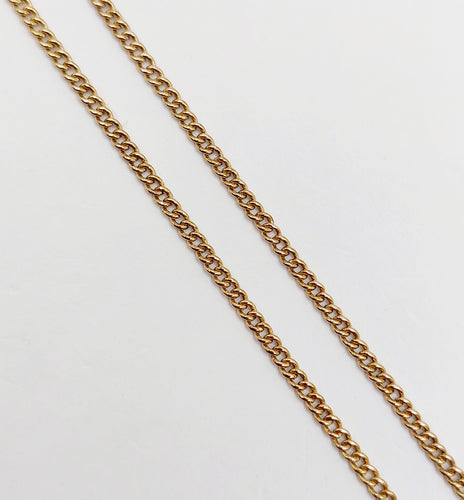 Collier Chaine sautoir antique or jaune en mailles gourmette 58 Facettes A05536