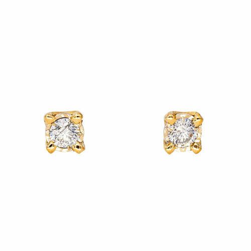Boucles d'oreilles Boucles d'oreilles Puces Or jaune Diamant 58 Facettes 4311410CN