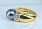 Bague 52 Bague or jaune, perle de Tahiti et diamants 58 Facettes AB444