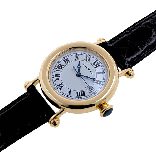 Montre Cartier Diabolo Date Large Cartier LC 18k Gold 58 Facettes