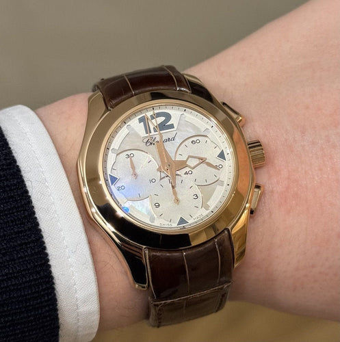 Montre Montre Chopard Elton John (Ref 161285-5002) en or rose 18k de 2014. Automatique. 39 mm. Serie Limitee 500 ex. 58 Facettes FB10383