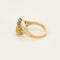 Bague 56 Bague Toi & Moi en or jaune, platine, saphir bleu, saphir jaune et diamants 58 Facettes B240722