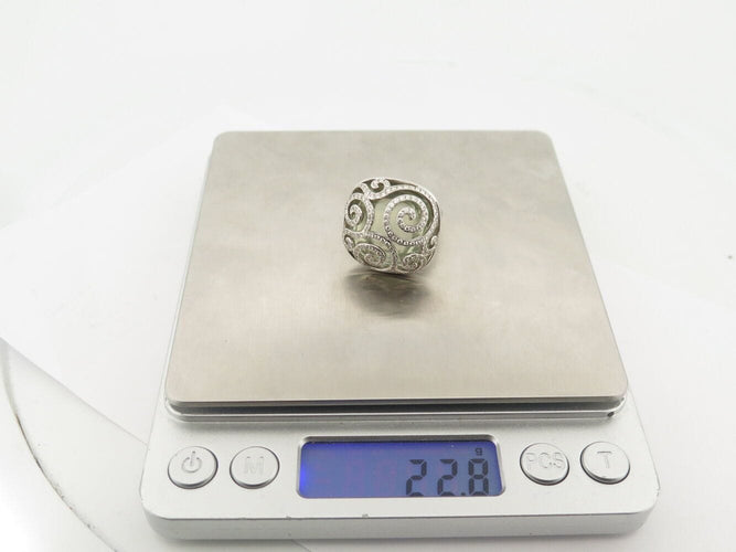 bague ADLER pierre cabochon cage 145 diamants 2ct t54 en or blanc 18k