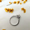 Bague 54 Solitaire Vintage Or gris Diamant 0.40 ct 58 Facettes 7053