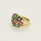 Bague 54 Bague cocktail en or jaune , rubis, saphirs et émeraudes. Style Tutti frutti. 58 Facettes SBR2071