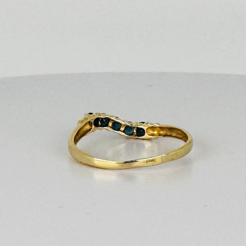 Bague Bague vintage ornée de saphirs bleus 58 Facettes 2505009