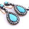 Boucles d'oreilles Boucles d'oreilles en or et argent, turquoise naturelle 58 Facettes