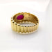 Bague 54 Bague or jaune rubis et diamants 58 Facettes