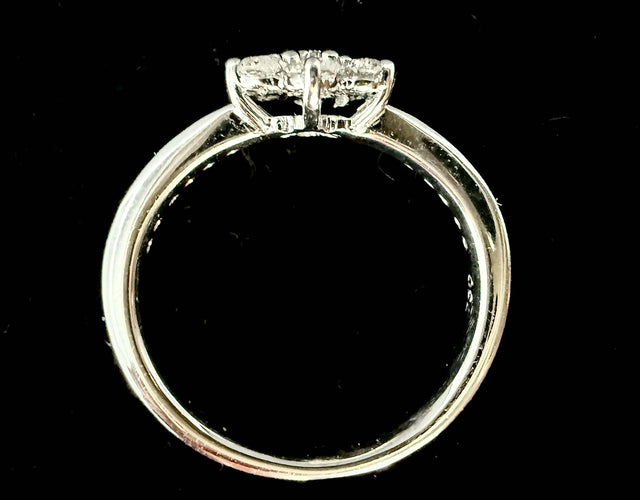 Bague 51.5 Bague or blanc diamants 58 Facettes