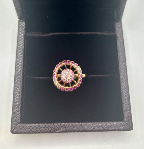 Bague 54 BOUCHERON - Bague "Ma Jolie" Or Rose Saphir Diamants 58 Facettes