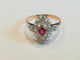 Bague 54.5 Bague Marquise ancienne or rose, platine, rubis, diamants 58 Facettes