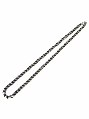 Collier Collier en or blanc 18K et diamants incolores et noirs 2 ct 58 Facettes 1113