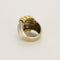 Bague 55 Importante bague moderniste en or jaune et or gris 58 Facettes REU0872