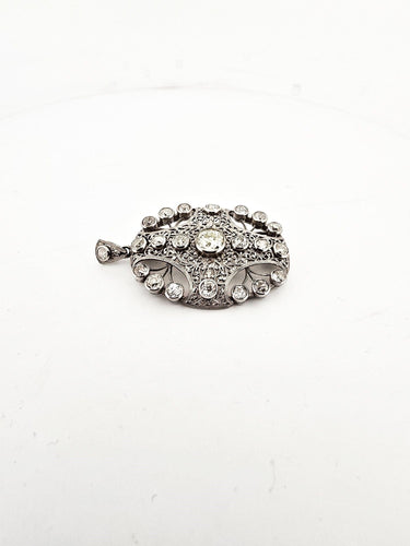 Broche Broche en or blanc sertie de diamants taille ancienne 58 Facettes