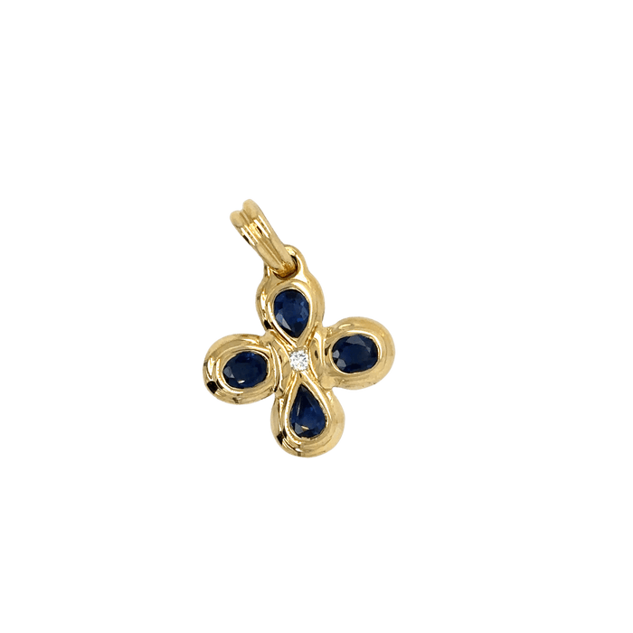 Pendentif Pendentif or jaune Diamant et Saphirs 58 Facettes 12065/19