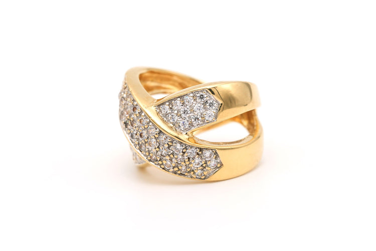 Bague 51 Bague contemporaine or jaune, diamants 58 Facettes 22456