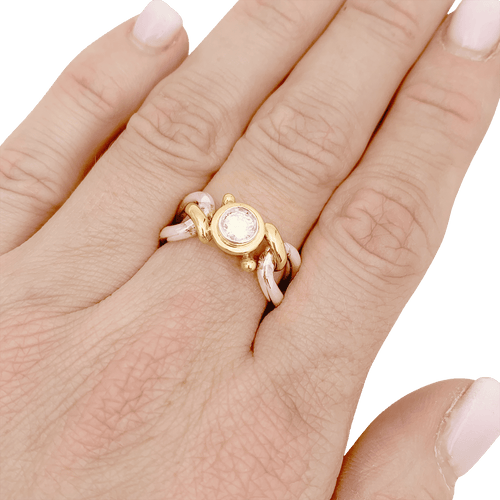 Bague 51 Bague FRED, deux tons d'or et diamant. 58 Facettes 34534