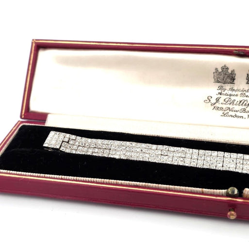 Bracelet Bracelet en platine avec diamants 7.50 ct 58 Facettes