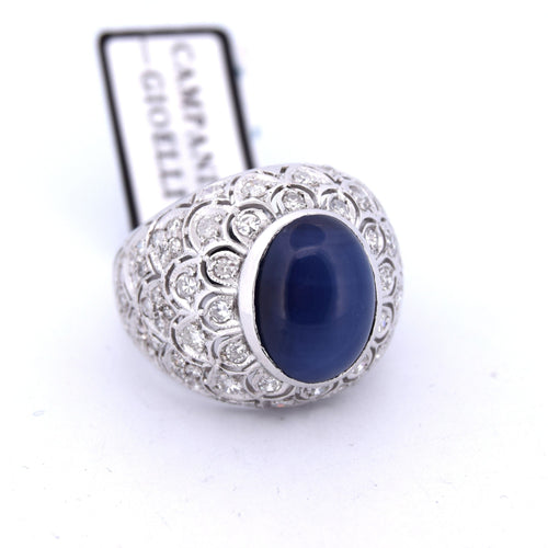 Bague 56 Bague saphir cabochon 58 Facettes