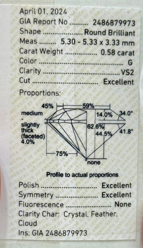 Boucles d'oreilles 2 diamants de 0,58 carat pour puces d’oreilles 58 Facettes