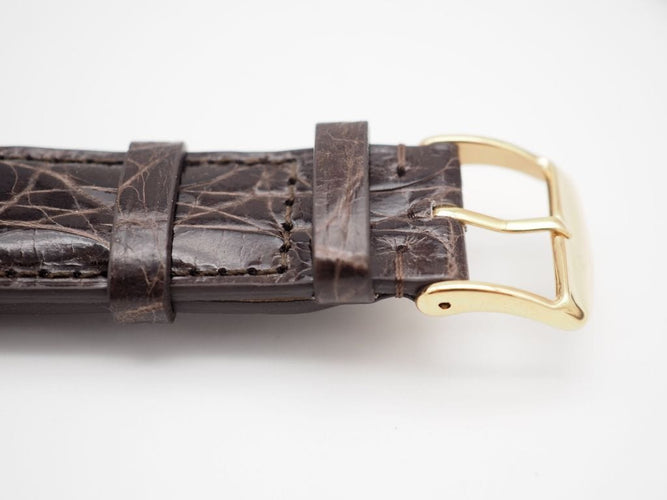 Montre LONGINES - Montre automatique et bracelet crocodile marron 58 Facettes