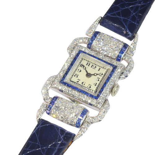 Montre Élégance raffinée : montre femme Art déco française par Léon Hatot 58 Facettes 22063-0070