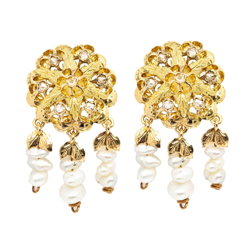 Boucles d'oreilles Boucles d'oreilles originales KESHI 1900 avec Diamants 58 Facettes D361018JC