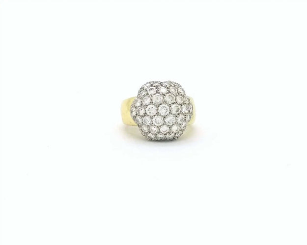 Bague Bague en or jaune sertie de diamants 58 Facettes 5733