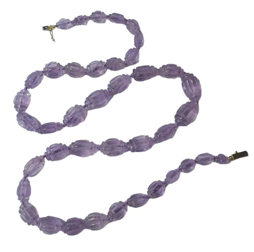 Collier Collier améthystes fermoir en or 58 Facettes