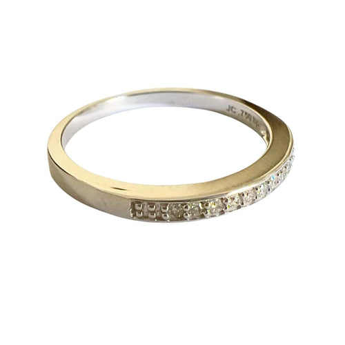 Bague 58.5 Bague au design contemporain de l'âge d'or avec diamants 58 Facettes Q284B