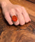 Bague 53.5 Bague intaille or et cornaline 58 Facettes